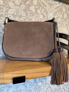 Michael Kors Suede & Leather w/ Tassel Charm Bag